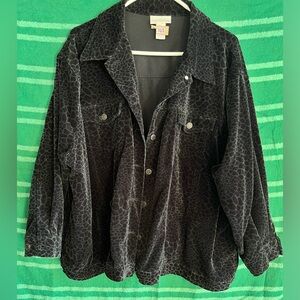 Black leopard jacket